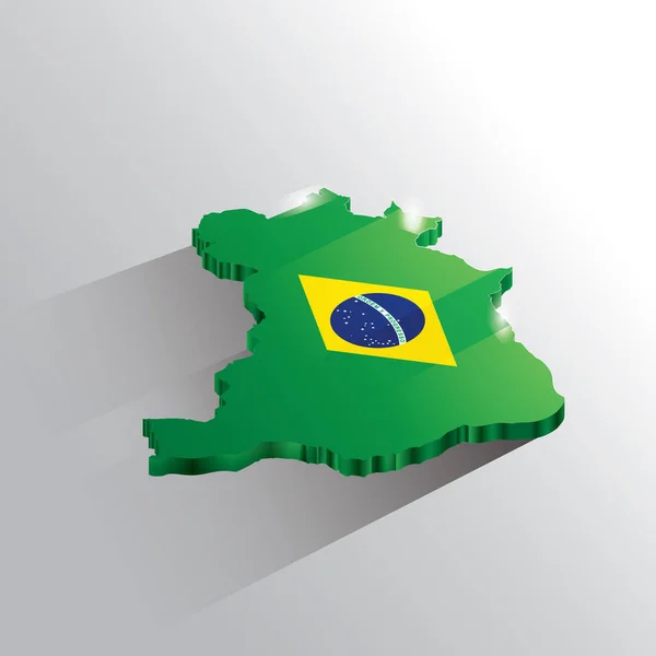 Karte Des Landes Brasilien — Stockvektor