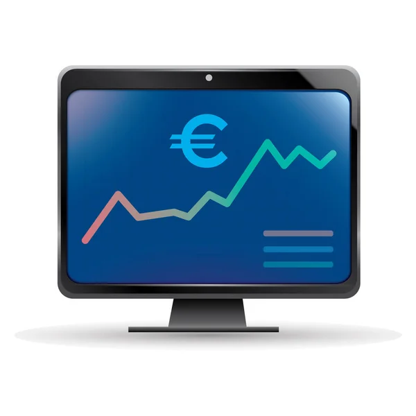 Estadísticas Financieras Sobre Fondo Blanco — Vector de stock