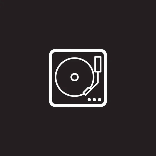 Vinyl Player Flat Icon Διανυσματική Απεικόνιση — Διανυσματικό Αρχείο