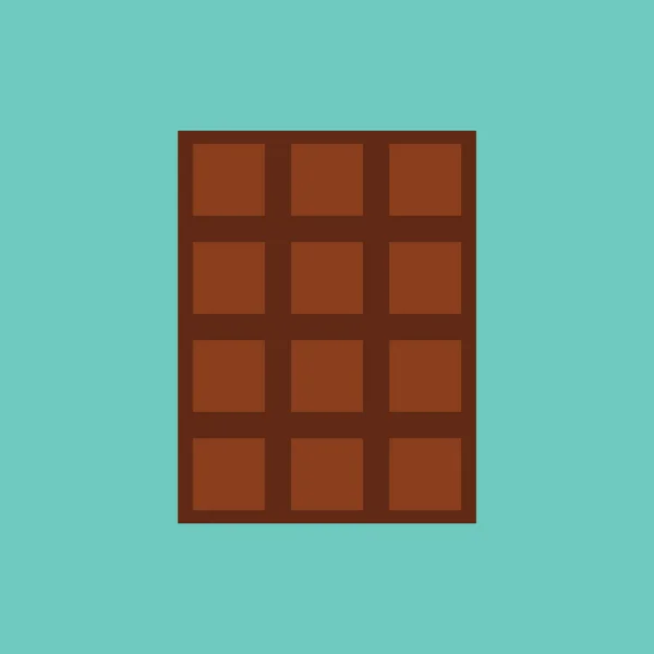 Barra Chocolate Ícone Vetor Ilustração — Vetor de Stock