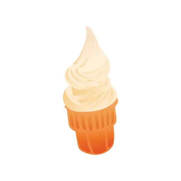Ice Cream Cone Colorful Vector Illustration — Stock Vector