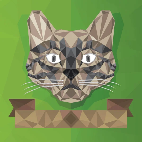 Vectorillustratie Van Een Kattenkop — Stockvector