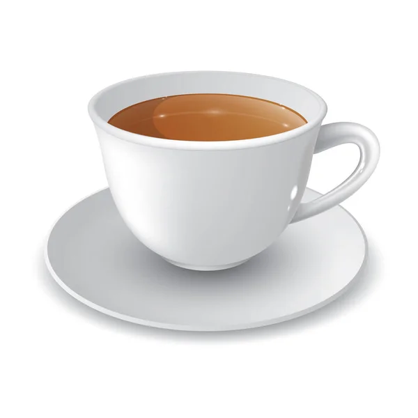 Чашка Кофе Блюдцем — стоковый вектор