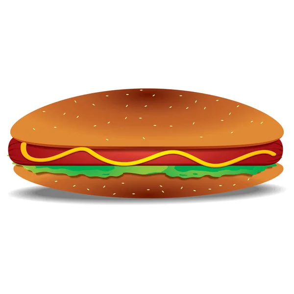 Vector Illustration Hamburger — Stock Vector