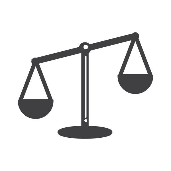 Balance scale flat icon, vector illustration