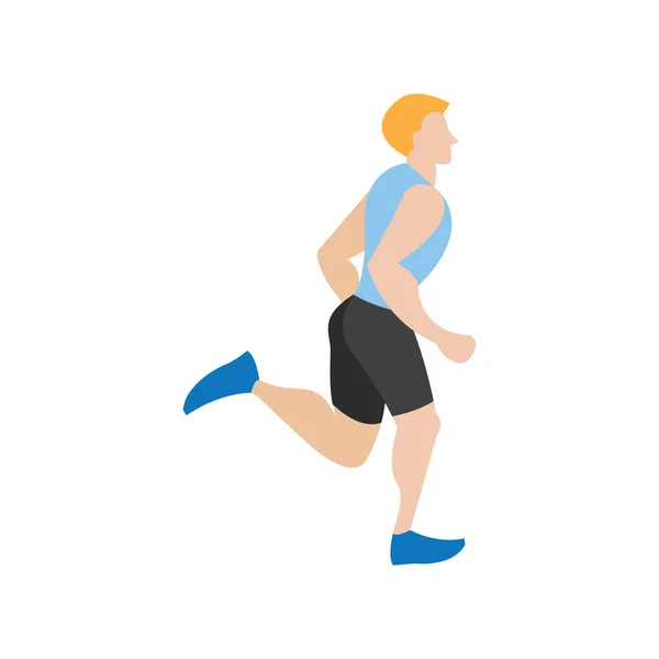Hombre Corriendo Ilustración Vectorial Estilizada — Vector de stock