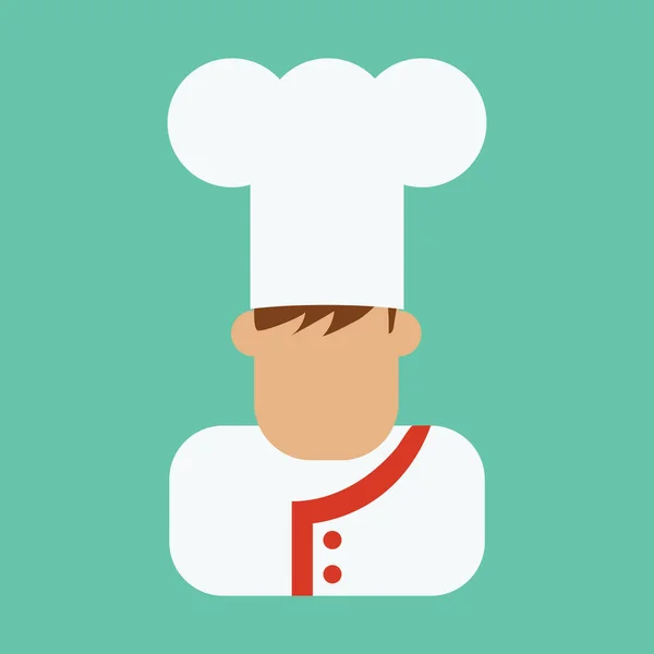 Chef Tenant Une Assiette Avec Chapeau — Image vectorielle