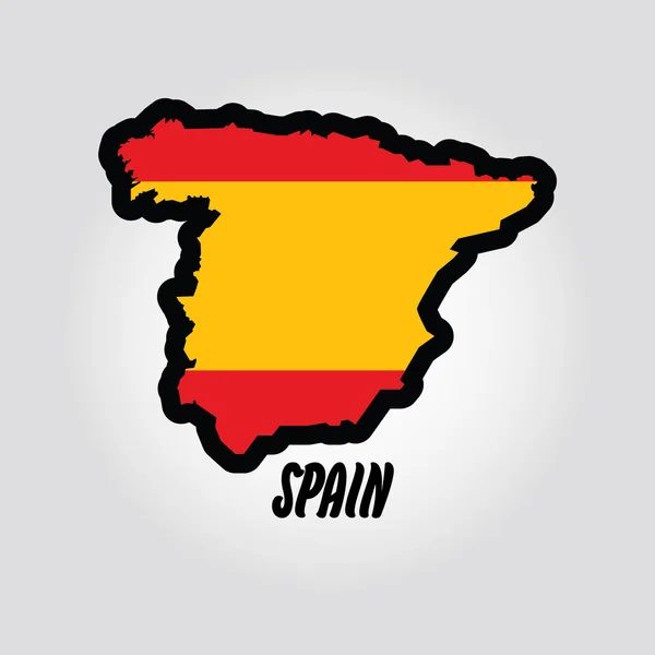Spain地图的矢量图解 — 图库矢量图片