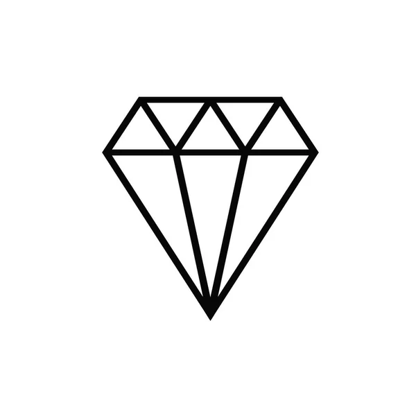 Icono Diamante Ilustración Vectorial Estilizada — Archivo Imágenes Vectoriales