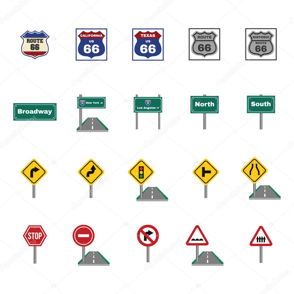 road sign icon vector illustration 