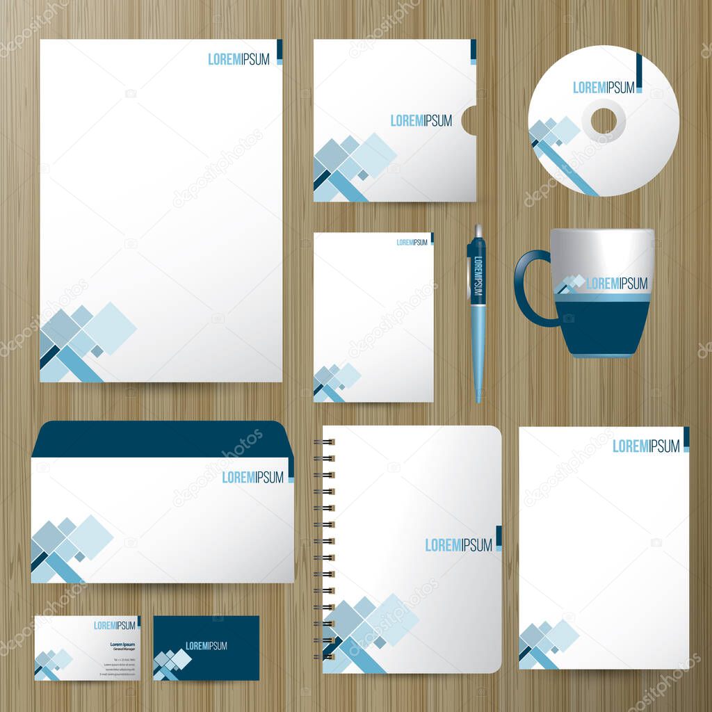 corporate identity template. set of stationery. vector illustration.