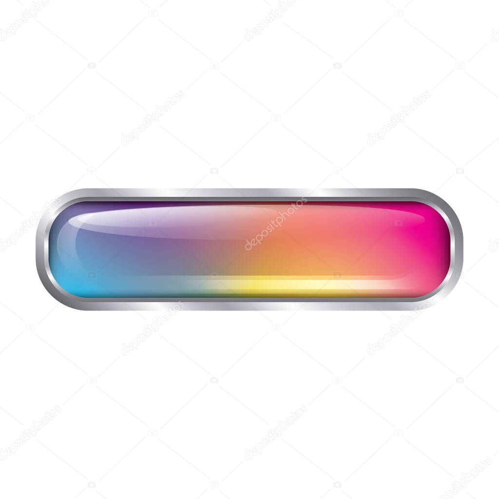 Web button template, colorful vector illustration