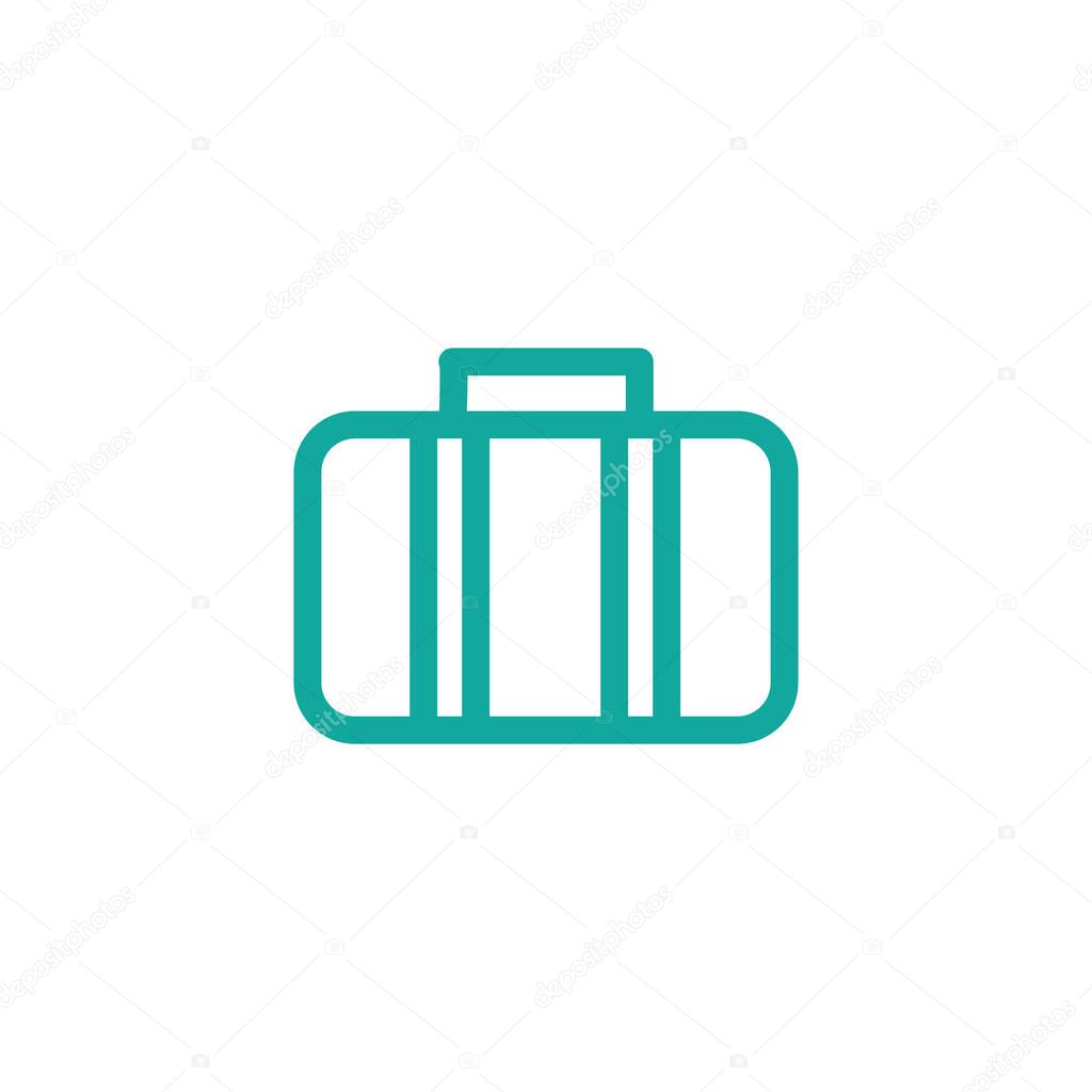 Suitcase stylized vector illustration