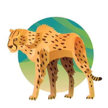 Bir karikatür hayvan ikonu çizimi