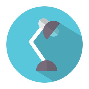 Düz renkli lamba simgesi. vektör illüstrasyonu