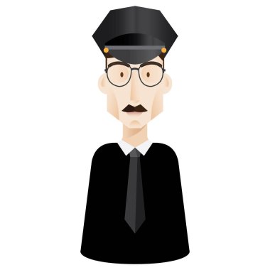 Cüppeli bir polisin vektör çizimi