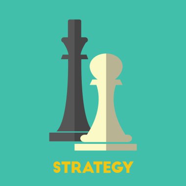 Siyah arka planda satranç ikonu. vektör illüstrasyonu