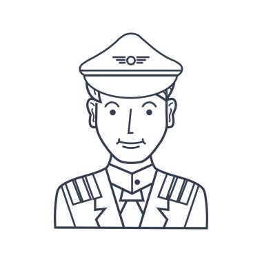 Pilot, tasarım vektör illüstrasyonu