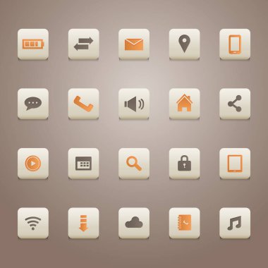 kullanıcı arayüzü tasarımı için vektör simgeleri