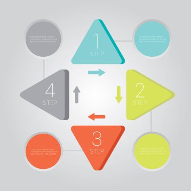 Bilgi grafiği şablonu, vektör illüstrasyonu