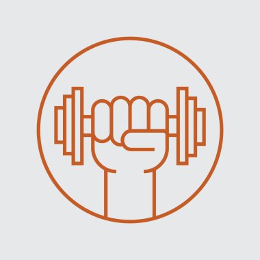 spor salonu ikonu vektör illüstrasyonu