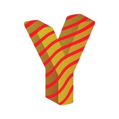 Y alfabesi, vektör illüstrasyonu