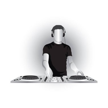 vektör illüstrasyonu, müzik simgesi unsuru arkaplanı