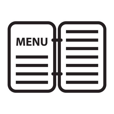 Menü vektör illüstrasyon simgesi 
