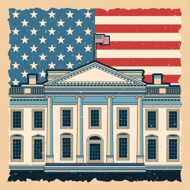 Amerikan bayrağının vektör illüstrasyonu