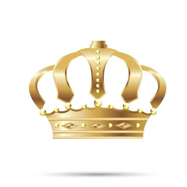 Crown düz simgesi, vektör illüstrasyonu
