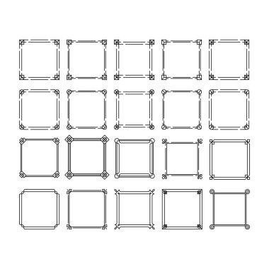 Metinleriniz için satır ve yer içeren vektör çerçeveleri.