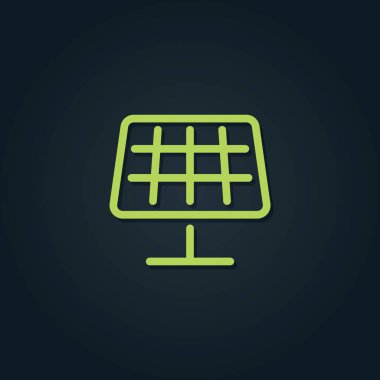 Güneş enerjisi ikonu. vektör illüstrasyonu