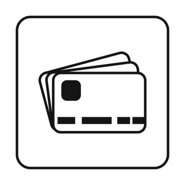 Kredi Kartları düz simge, vektör illüstrasyonu