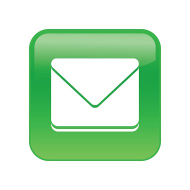 Zarf düz simgesi, vektör illüstrasyonu