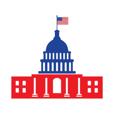 Bir bina simgesinin vektör illüstrasyonu