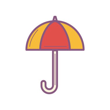renk şemsiyesi simgesi, vektör illüstrasyonu