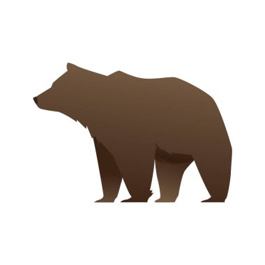 ayı silueti vektör illüstrasyonu