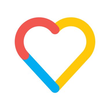 kalp düz vektör simgesi