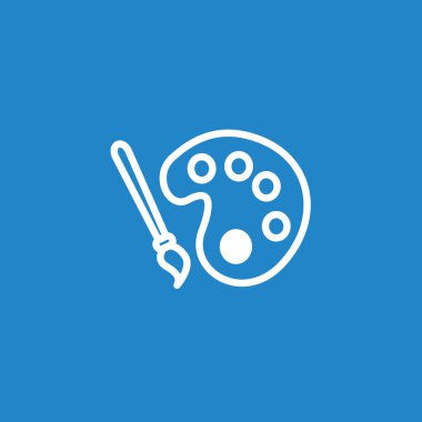 boya fırçası simgesi, vektör çizimi