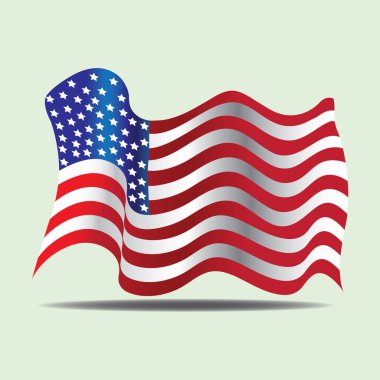 ABD sembolü, renkli vektör illüstrasyonu