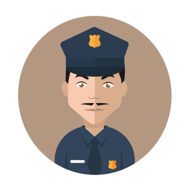 Beyaz arka planda izole edilmiş polis simgesi. polis sembolü vektör illüstrasyonu.