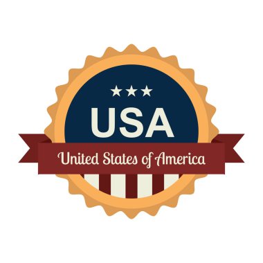 ABD etiketi, vektör illüstrasyonu