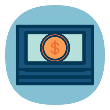 çizgi film uygulama simgesi, vektör illüstrasyonu