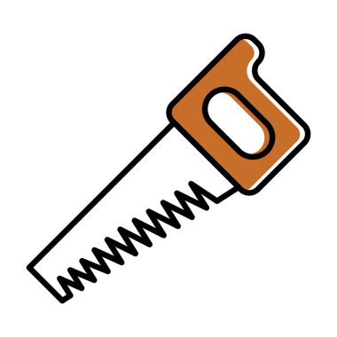 El testeresi biçimlendirilmiş vektör çizimi