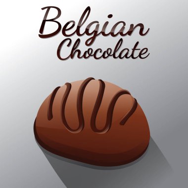 Çikolatalı tatlı ikonu vektör çizimi