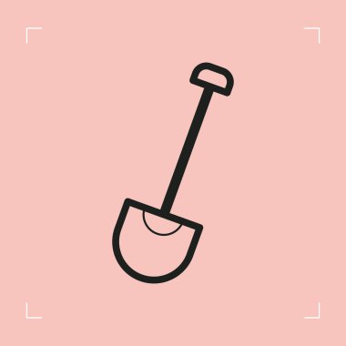 Kürek biçimlendirilmiş vektör çizimi