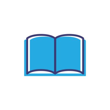 Kitap Simgesi. Vektör İllüstrasyonu