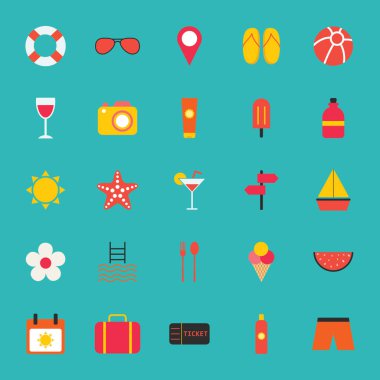 yaz simgeleri renk arkaplanına ayarlandı