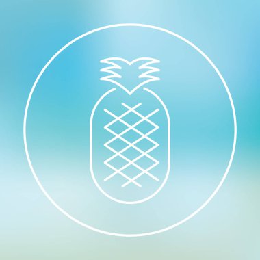 Ananas simgesinin vektör illüstrasyonu
