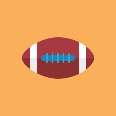 Amerikan futbol ikonu, renkli vektör illüstrasyonu